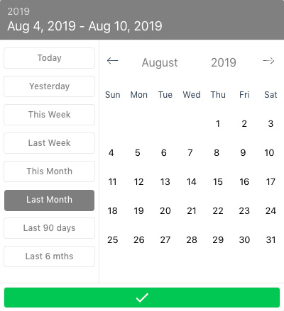 Predefined Date Range